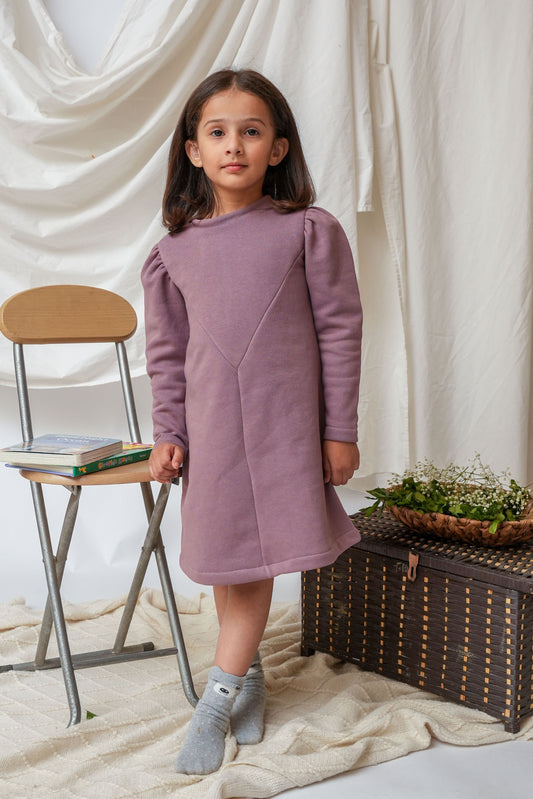 SweatShirt Dress with Juliet Sleeves