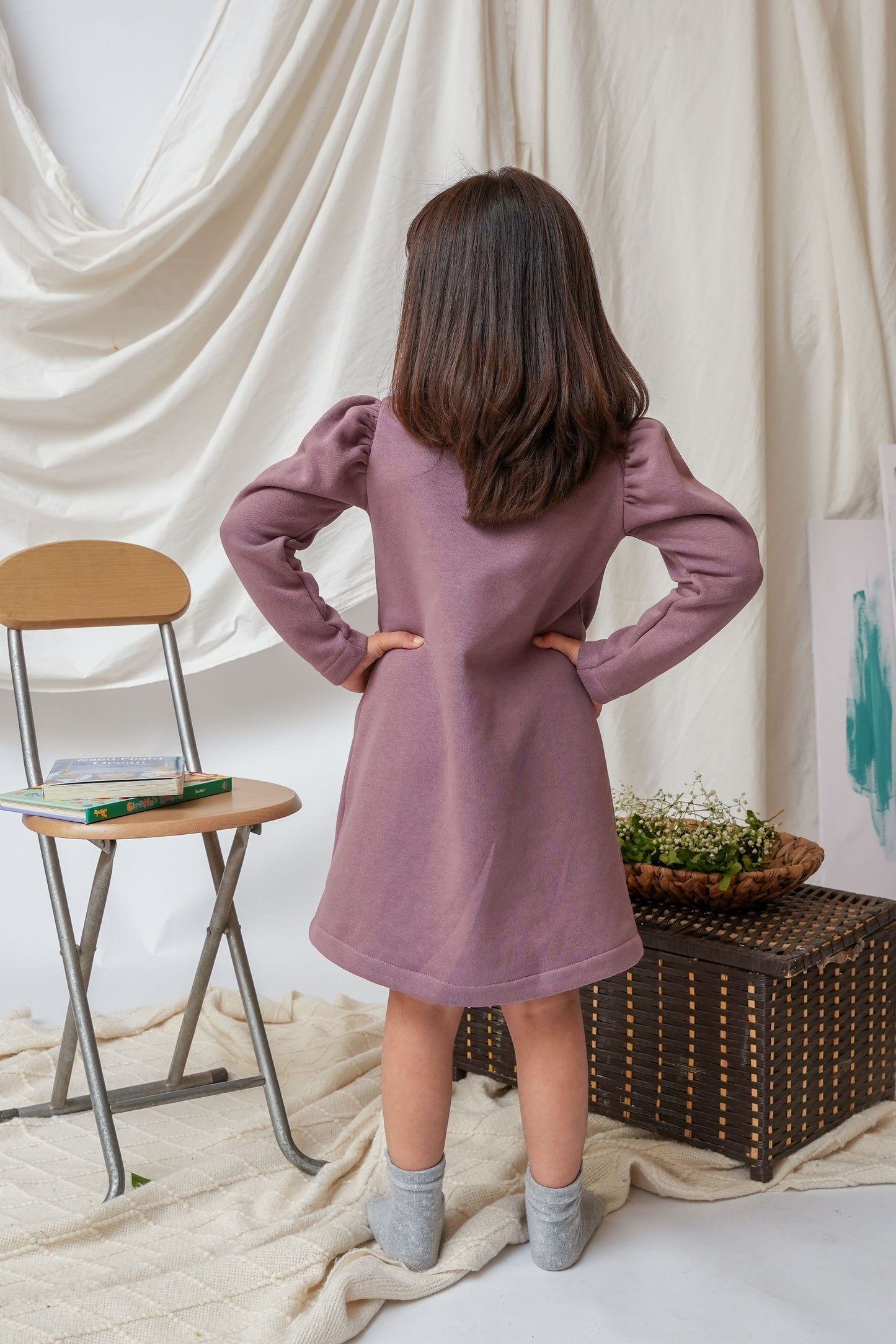 SweatShirt Dress with Juliet Sleeves