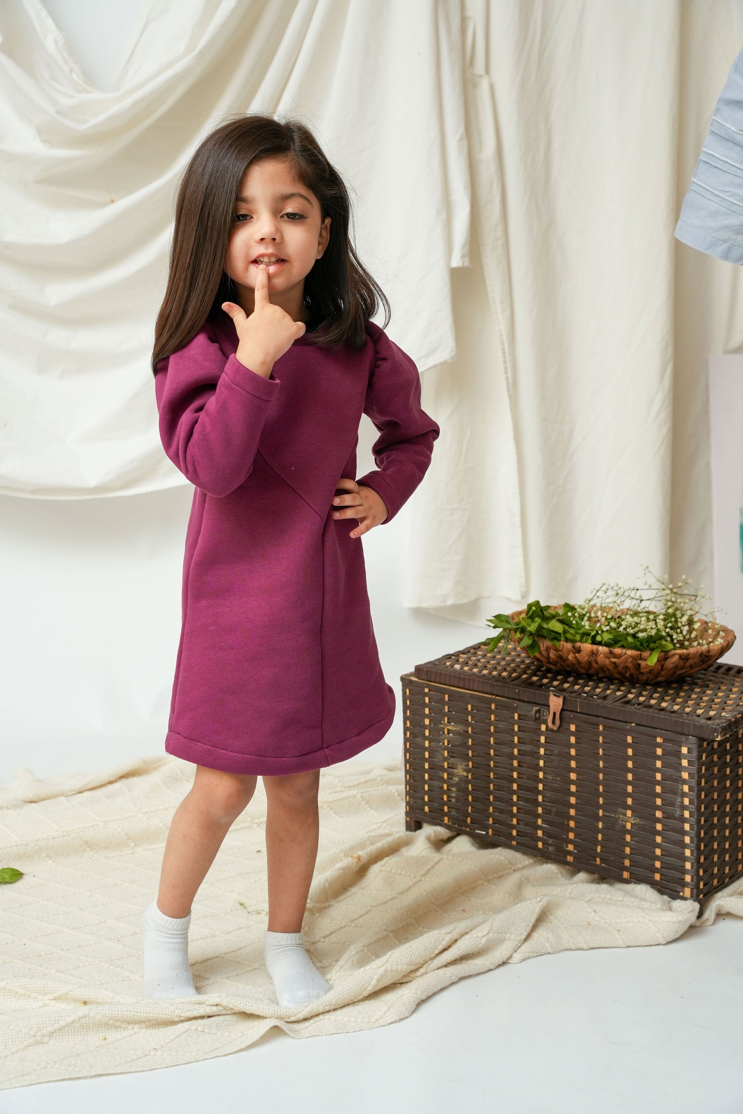 SweatShirt Dress with Juliet Sleeves