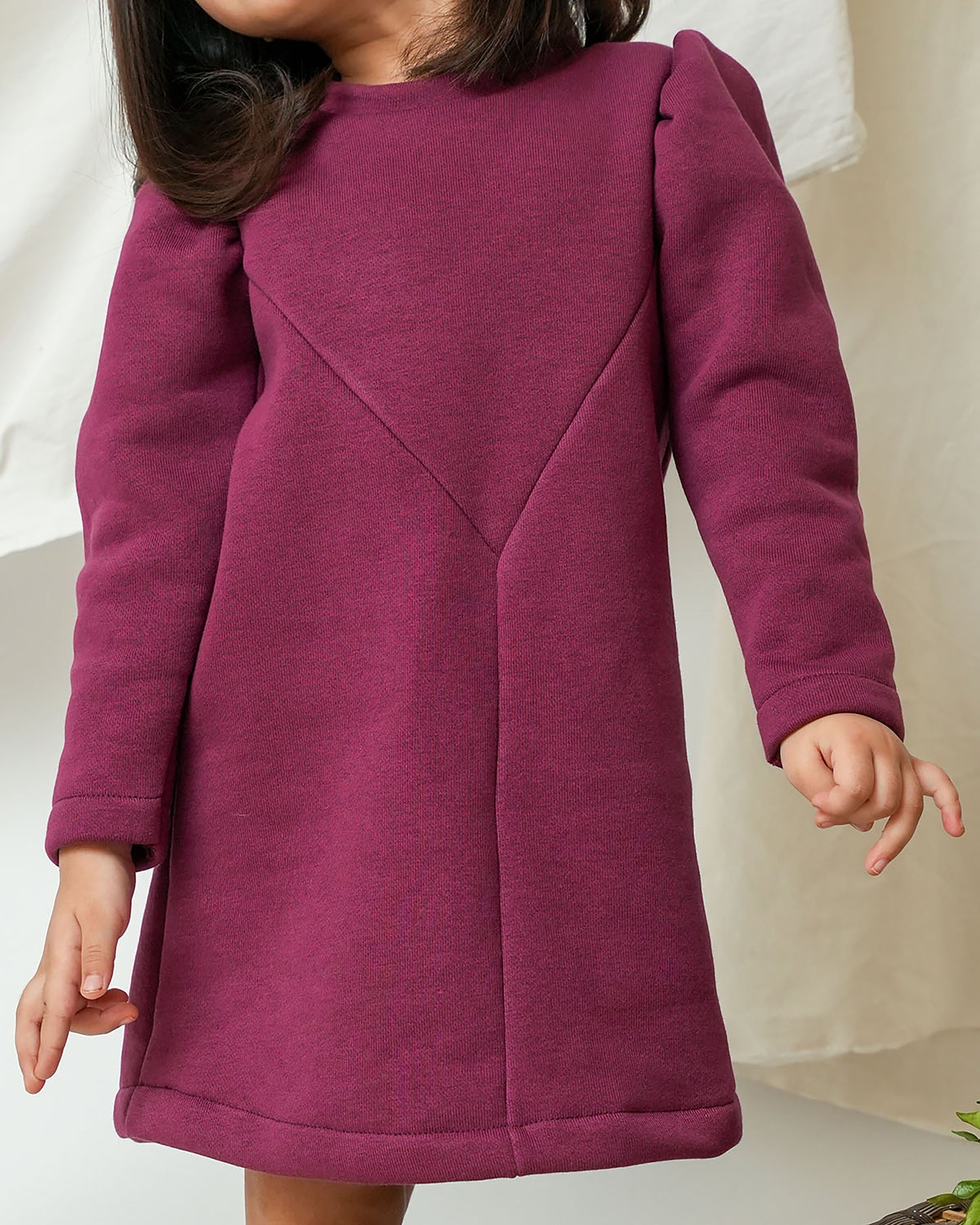 SweatShirt Dress with Juliet Sleeves